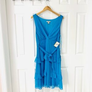 NWT 16 Jonathan Martin Turquoise Ruffled Dress party clothing new